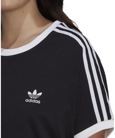 Women's Cotton 3 Stripes T-Shirt XS-4X Black $26.55 Tops