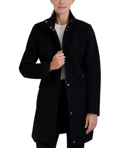 Women's Single-Breasted Belted Walker Coat Black $57.60 Coats