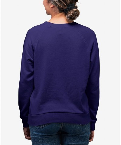 Women's Crewneck Word Art Whiskers Sweatshirt Top Purple $25.49 Tops