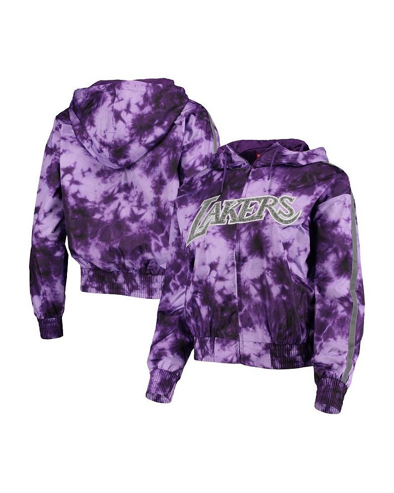 Women's Purple Los Angeles Lakers Galaxy Sublimated Windbreaker Pullover Full-Zip Hoodie Purple $45.90 Jackets