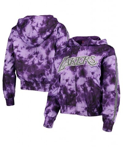 Women's Purple Los Angeles Lakers Galaxy Sublimated Windbreaker Pullover Full-Zip Hoodie Purple $45.90 Jackets