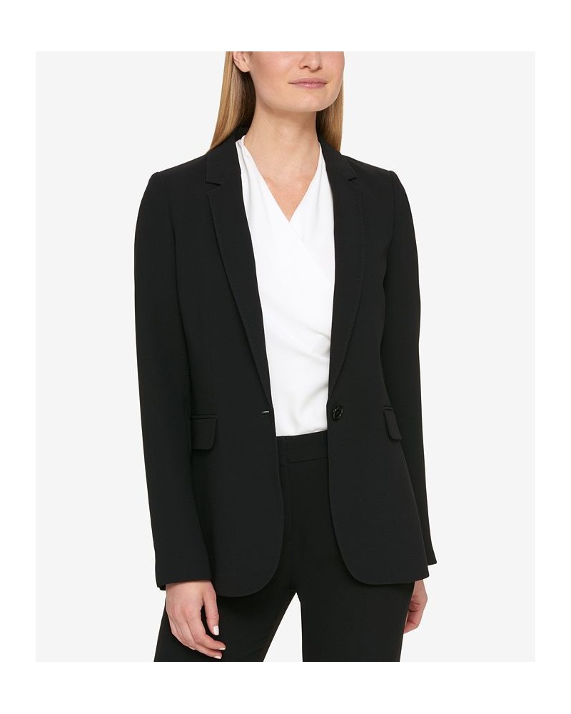 One-Button Blazer Black $59.77 Jackets