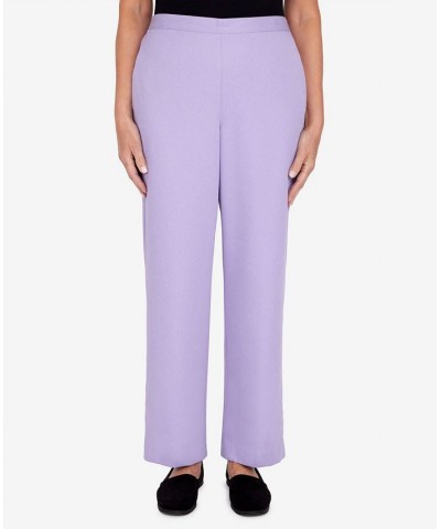 Petite Victoria Falls Corduroy Pull-On Straight Leg Regular Length Pants Purple $24.40 Pants