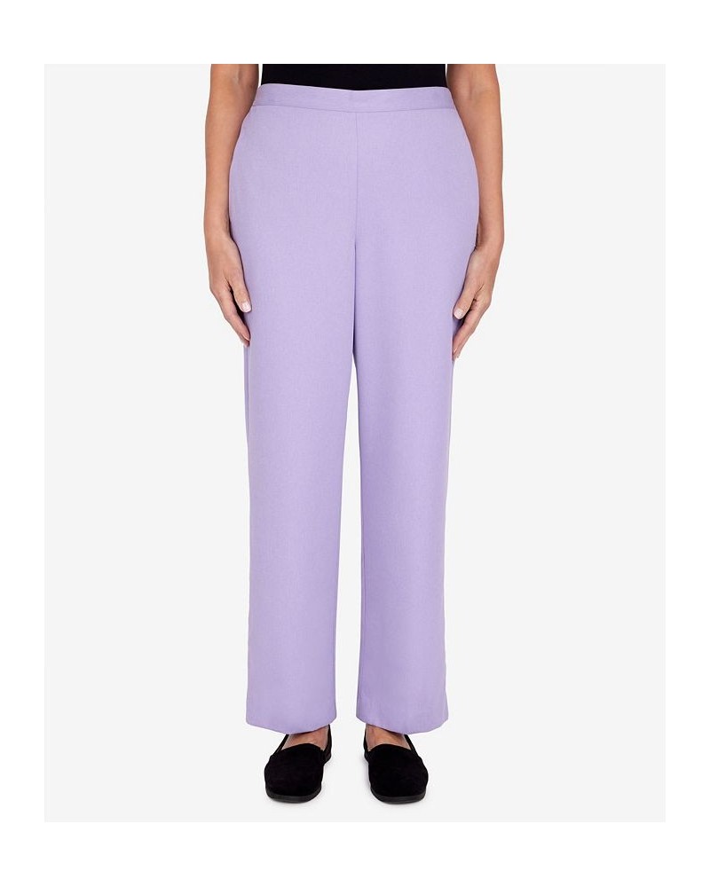 Petite Victoria Falls Corduroy Pull-On Straight Leg Regular Length Pants Purple $24.40 Pants