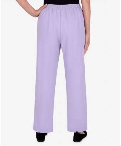 Petite Victoria Falls Corduroy Pull-On Straight Leg Regular Length Pants Purple $24.40 Pants