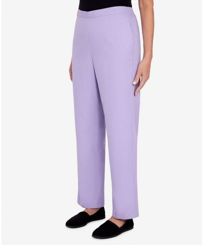 Petite Victoria Falls Corduroy Pull-On Straight Leg Regular Length Pants Purple $24.40 Pants