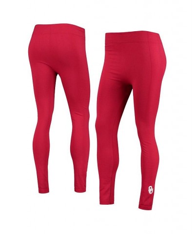 Women's Crimson Oklahoma Sooners Fleece-Lined Leggings Crimson $20.64 Pants