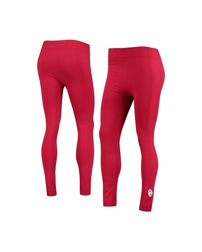 Women's Crimson Oklahoma Sooners Fleece-Lined Leggings Crimson $20.64 Pants