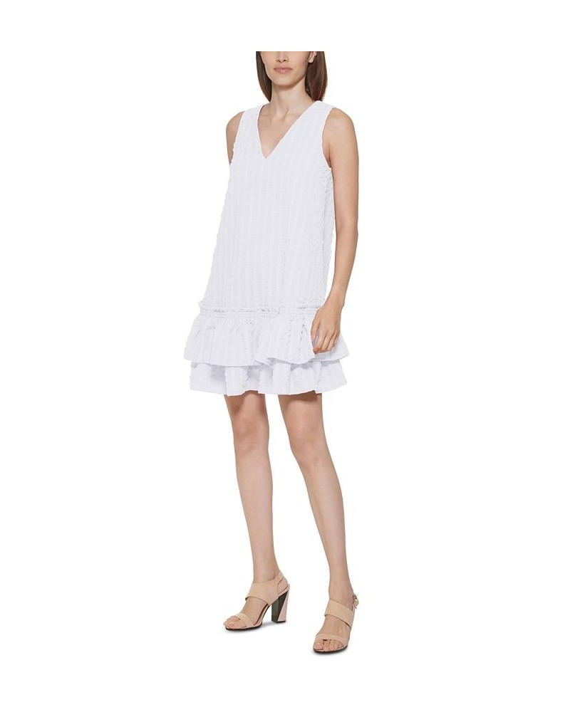 Petite Ruffled A-Line Dress White $42.34 Dresses