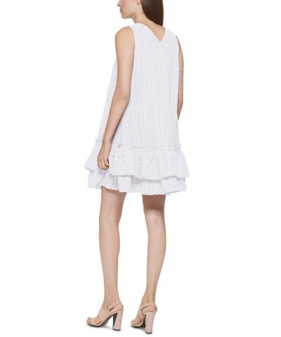 Petite Ruffled A-Line Dress White $42.34 Dresses