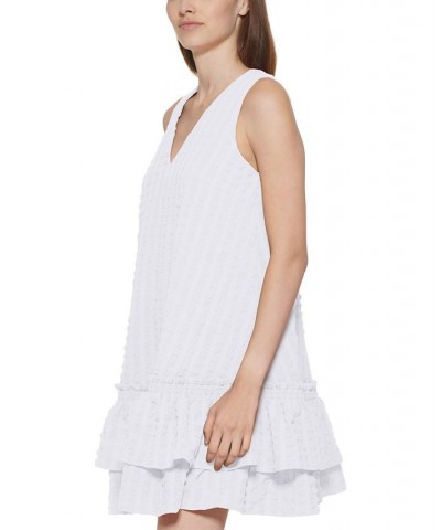 Petite Ruffled A-Line Dress White $42.34 Dresses