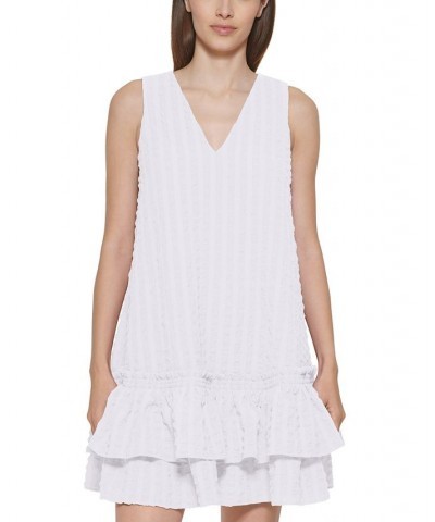 Petite Ruffled A-Line Dress White $42.34 Dresses