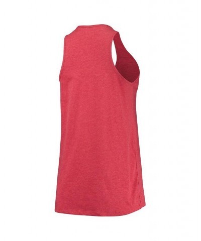 Women's Heather Red Chicago Bulls Scoop-Neck Racerback Tank Top Heathered Red $20.00 Tops