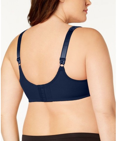 Minimizer Satin Tracings Comfort Strap Underwire Bra 3562 Blue $14.88 Bras