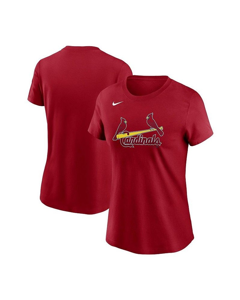 Women's Red St. Louis Cardinals Wordmark T-shirt Red $22.94 Tops