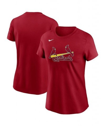 Women's Red St. Louis Cardinals Wordmark T-shirt Red $22.94 Tops