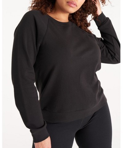 The Women's Raglan Sweatshirt Black $35.55 Sweatshirts