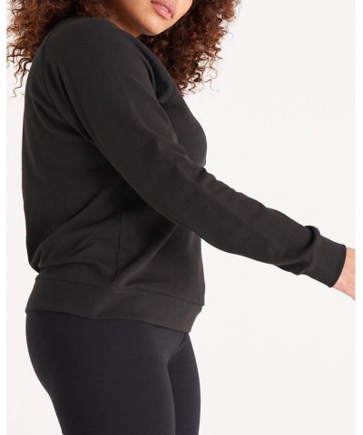 The Women's Raglan Sweatshirt Black $35.55 Sweatshirts