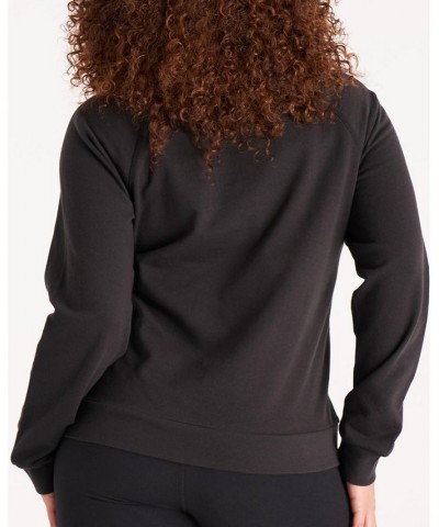 The Women's Raglan Sweatshirt Black $35.55 Sweatshirts