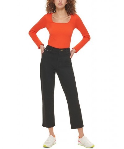 Women's Waverly Straight-Leg Jeans Black $29.14 Jeans