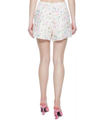 Women's Floral Pleated Pull-On Shorts Pastel Floral $15.18 Shorts