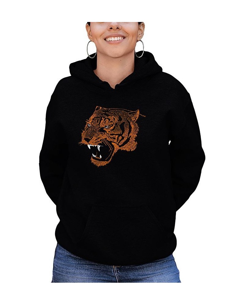 Women's Word Art Beast Mode Hooded Sweatshirt Black $35.39 Sweatshirts