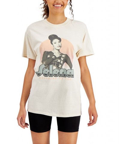 Love Tribe Juniors' Cotton Selena Graphic-Print T-Shirt Natural $9.68 Tops