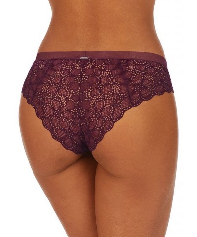 Superior Lace Mesh-Waist Bikini Underwear DK4944 Grape Wine $9.51 Underwears