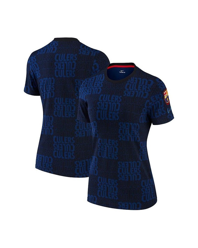 Women's Black and Navy Barcelona Voice T-shirt Black, Navy $16.40 Tops