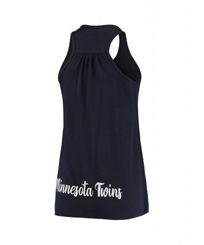 Women's Navy Minnesota Twins Front and Back Tank Top Navy $23.50 Tops