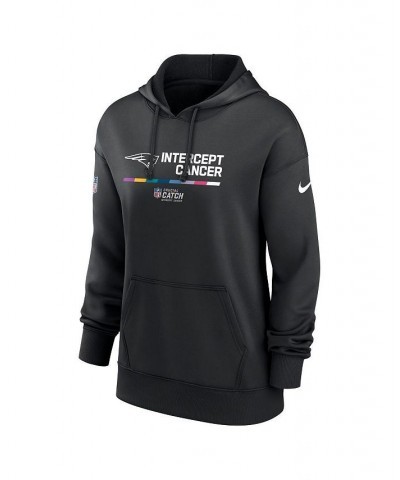 Women's Black New England Patriots 2022 NFL Crucial Catch Therma Performance Pullover Hoodie Black $40.85 Sweatshirts