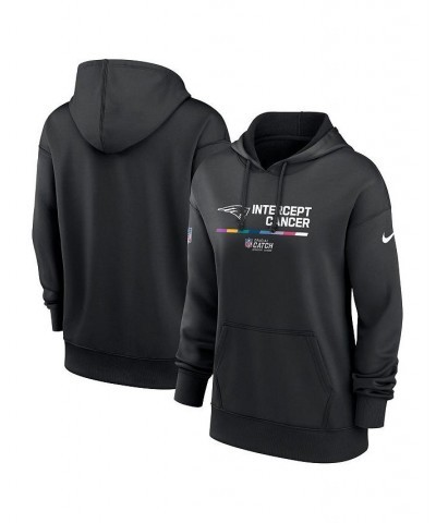 Women's Black New England Patriots 2022 NFL Crucial Catch Therma Performance Pullover Hoodie Black $40.85 Sweatshirts