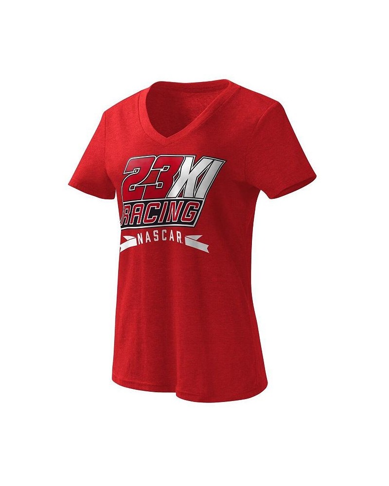 Women's Red 23XI Racing Dream Team V-Neck T-shirt Red $16.28 Tops