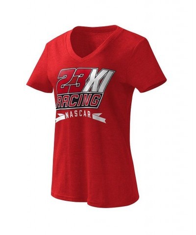 Women's Red 23XI Racing Dream Team V-Neck T-shirt Red $16.28 Tops