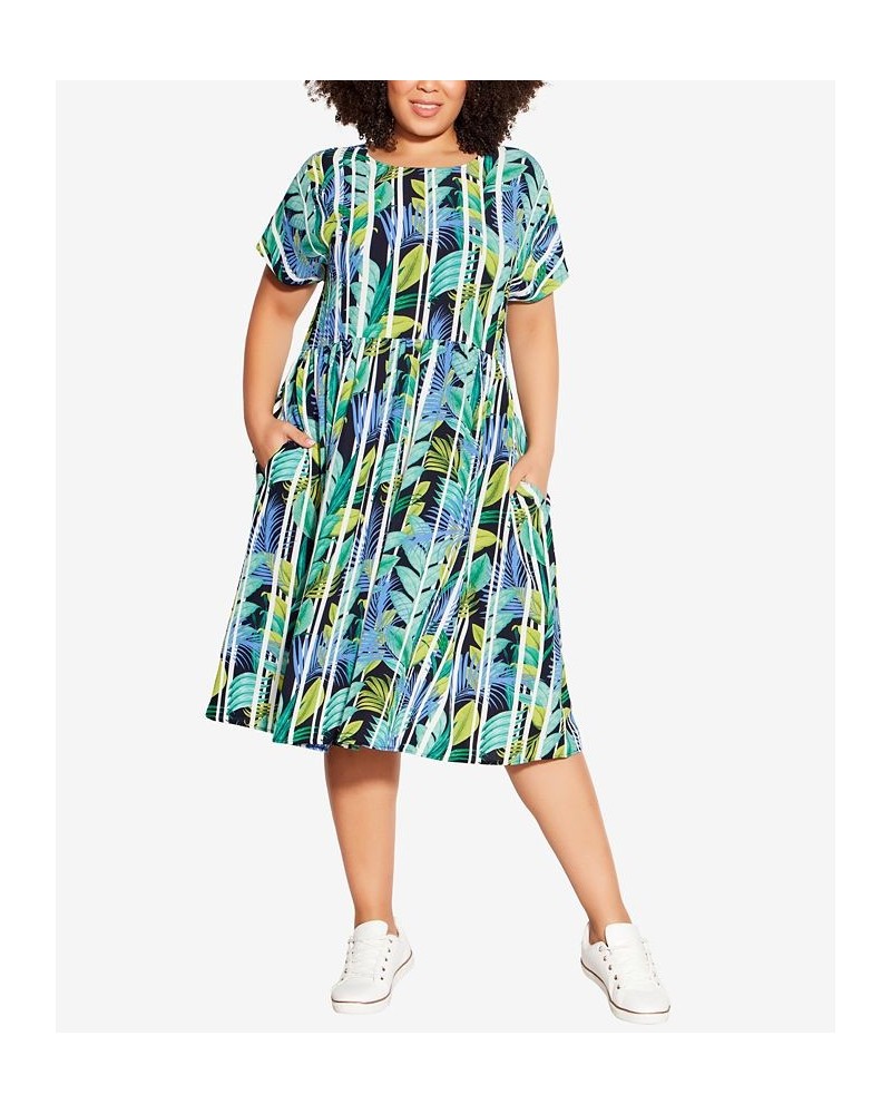 Plus Size Doll Up Print Dress Oasis Leaf $33.13 Dresses