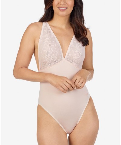 Lace Comfort Stretch Bodysuit DK7089 Pink $19.71 Tops