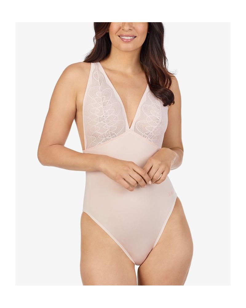 Lace Comfort Stretch Bodysuit DK7089 Pink $19.71 Tops