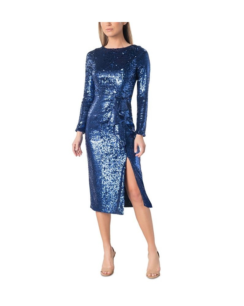 Women's Sequined Ruffled Dress Multi $44.70 Dresses