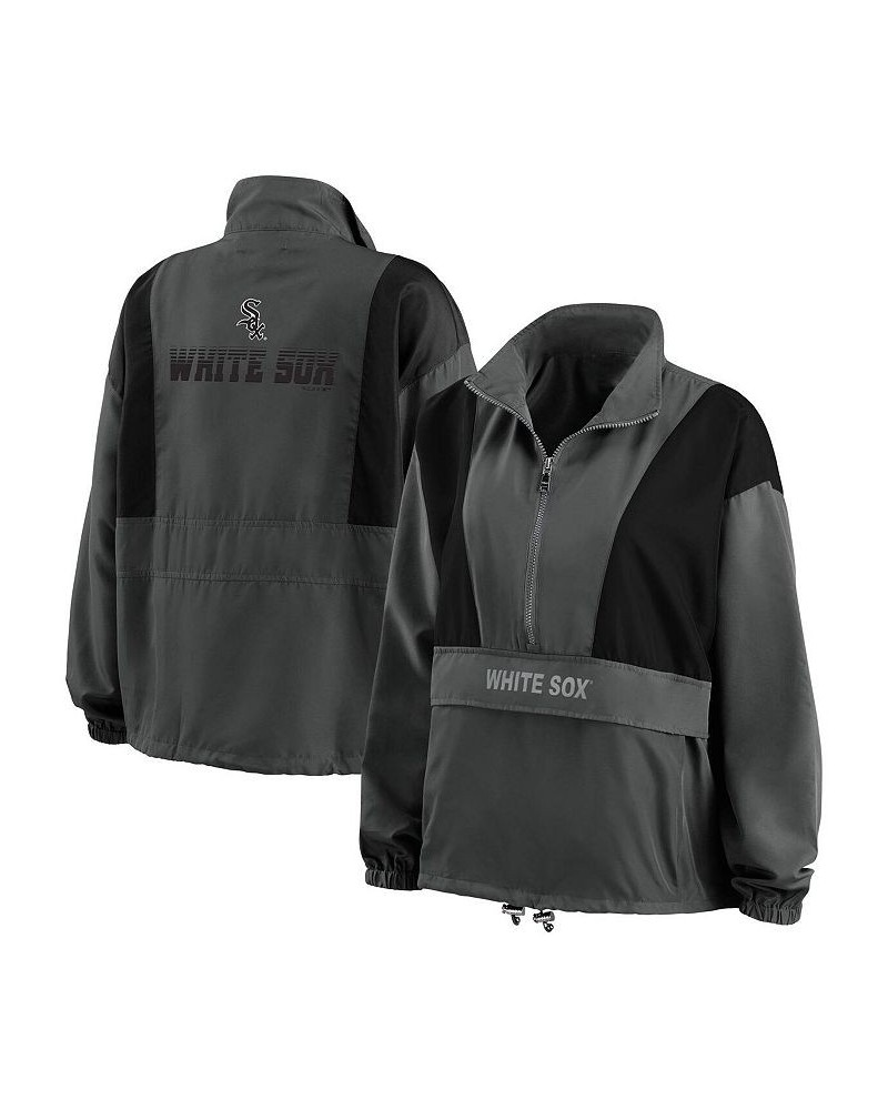 Women's Charcoal Chicago White Sox Packable Half-Zip Jacket Charcoal $46.20 Jackets