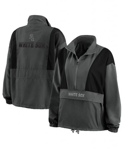 Women's Charcoal Chicago White Sox Packable Half-Zip Jacket Charcoal $46.20 Jackets