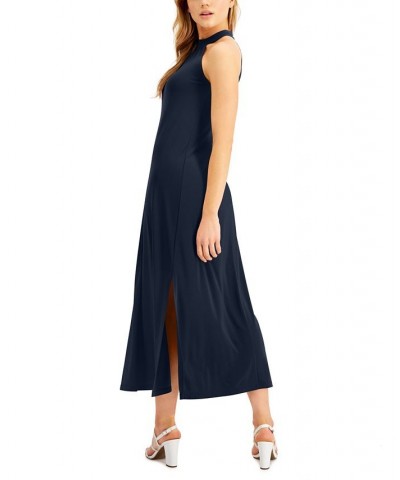 Halter Maxi Dress Blue $33.79 Dresses