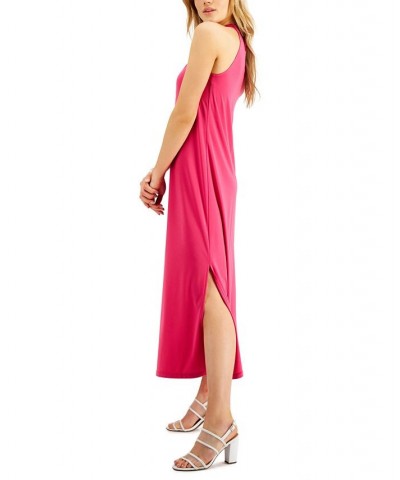 Halter Maxi Dress Blue $33.79 Dresses