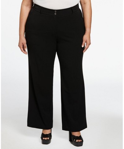 Plus Size Wide Leg Pants Black $36.89 Pants