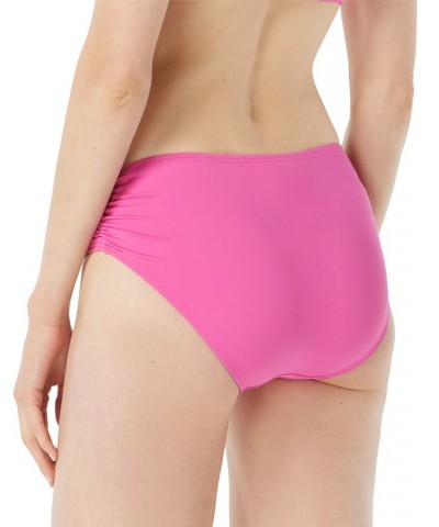 Shirred Bikini Bottoms Pink $26.24 Swimsuits