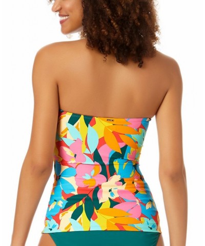 Women's Plumeria Twist Shirred Tankini Top Plumeria Multi $36.96 Swimsuits