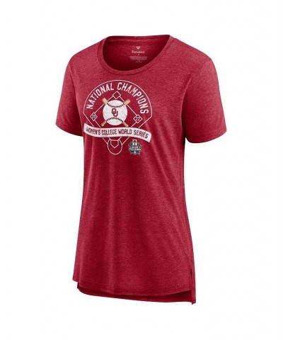 Women's Oklahoma Sooners 2022 NCAA Softball Women's College World Series Champions Slide Schedule T-shirt Crimson $21.50 Tops