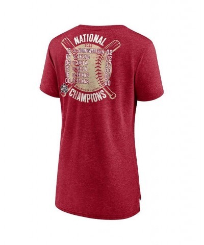 Women's Oklahoma Sooners 2022 NCAA Softball Women's College World Series Champions Slide Schedule T-shirt Crimson $21.50 Tops