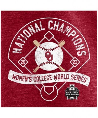 Women's Oklahoma Sooners 2022 NCAA Softball Women's College World Series Champions Slide Schedule T-shirt Crimson $21.50 Tops