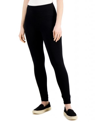 Women's High-Rise Basic Leggings Black $19.32 Pants