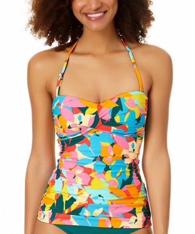 Women's Plumeria Twist Shirred Tankini Top Plumeria Multi $36.96 Swimsuits